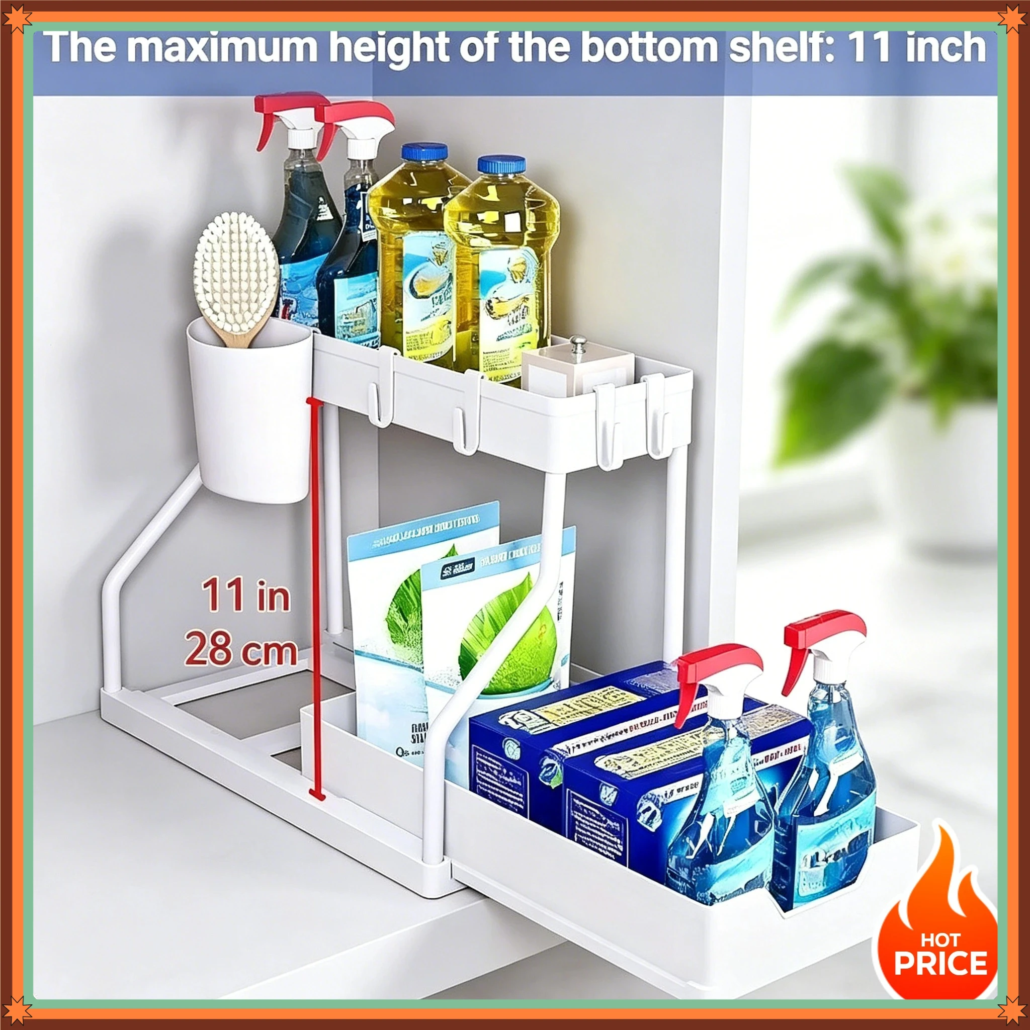 Detachable Multi-layer Storage Shelf Pull Out Design Kitchen Bathroom Sink Organizer Seasoning Sundries Rack
Detachable Multi-layer Storage Shelf Pull Out Design Kitchen Bathroom Sink Organizer Seasoning Sundries Rack