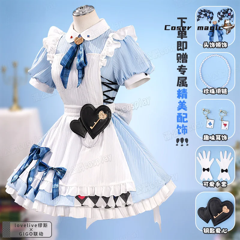 LoveLive μ's X GIGO Full Set Cosplay Concert Costume Maid Uniform Halloween Carnival Party Christmas Play Role Clothing
LoveLive μ's X GIGO Full Set Cosplay Concert Costume Maid Uniform Halloween Carnival Party Christmas Play Role Clothing