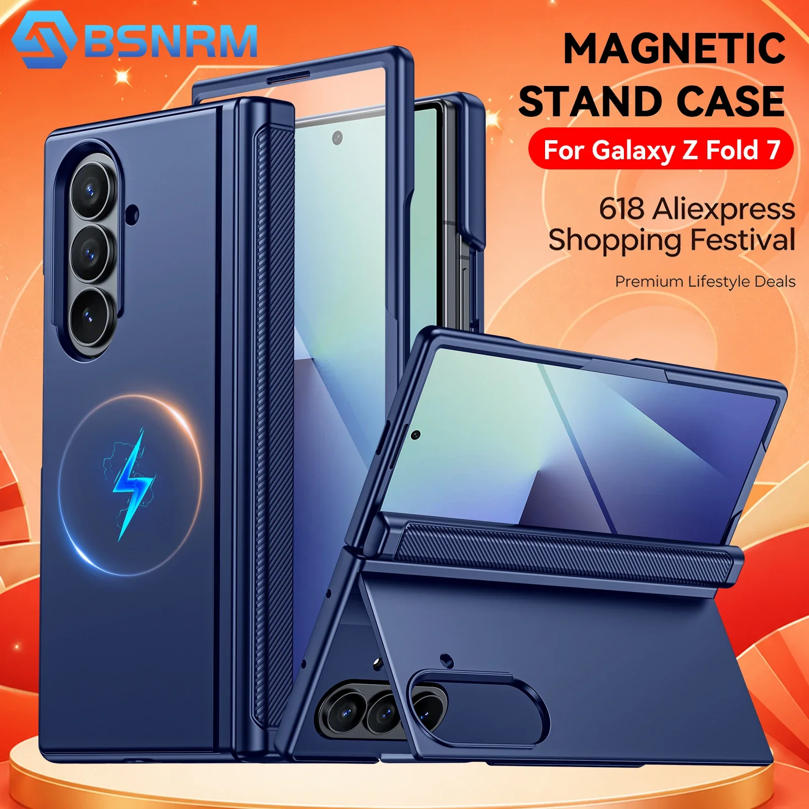 618 Hot Deals for Galaxy Fold 7 Phone Case,with Hinge Protection,Magnetic Power,Wireless charging,Screen Protector Case-Blue
618 Hot Deals for Galaxy Fold 7 Phone Case,with Hinge Protection,Magnetic Power,Wireless charging,Screen Protector Case-Blue