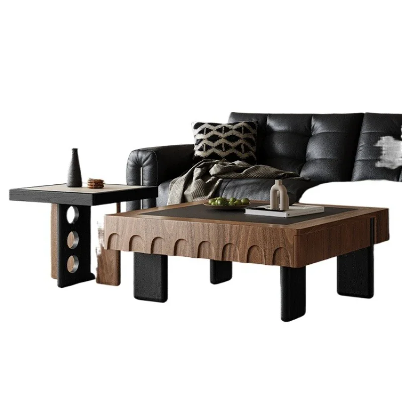 Inkstone coffee table, medieval style living room household small apartment 2025 new light luxury high-end sense
Inkstone coffee table, medieval style living room household small apartment 2025 new light luxury high-end sense