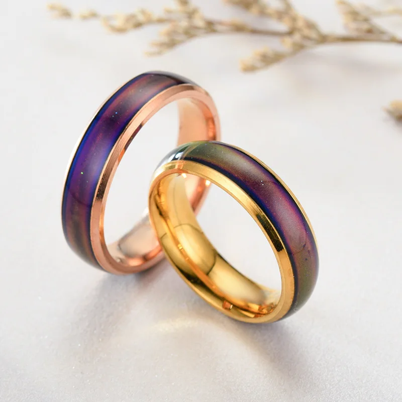Temperature-sensitive Glaze Seven-color Color-changing Couple Rings For Women Jewelry Anniversary Ring Wholesale Size 6-12 
Temperature-sensitive Glaze Seven-color Color-changing Couple Rings For Women Jewelry Anniversary Ring Wholesale Size 6-12