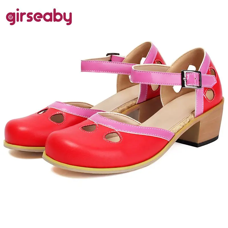Girseaby Brand 2025 New Women Sandals Round Toe Block Heels 5cm Buckle Strap Mixed Color Large Size 46 47 48 Sweet Daily Shoes
Girseaby Brand 2025 New Women Sandals Round Toe Block Heels 5cm Buckle Strap Mixed Color Large Size 46 47 48 Sweet Daily Shoes