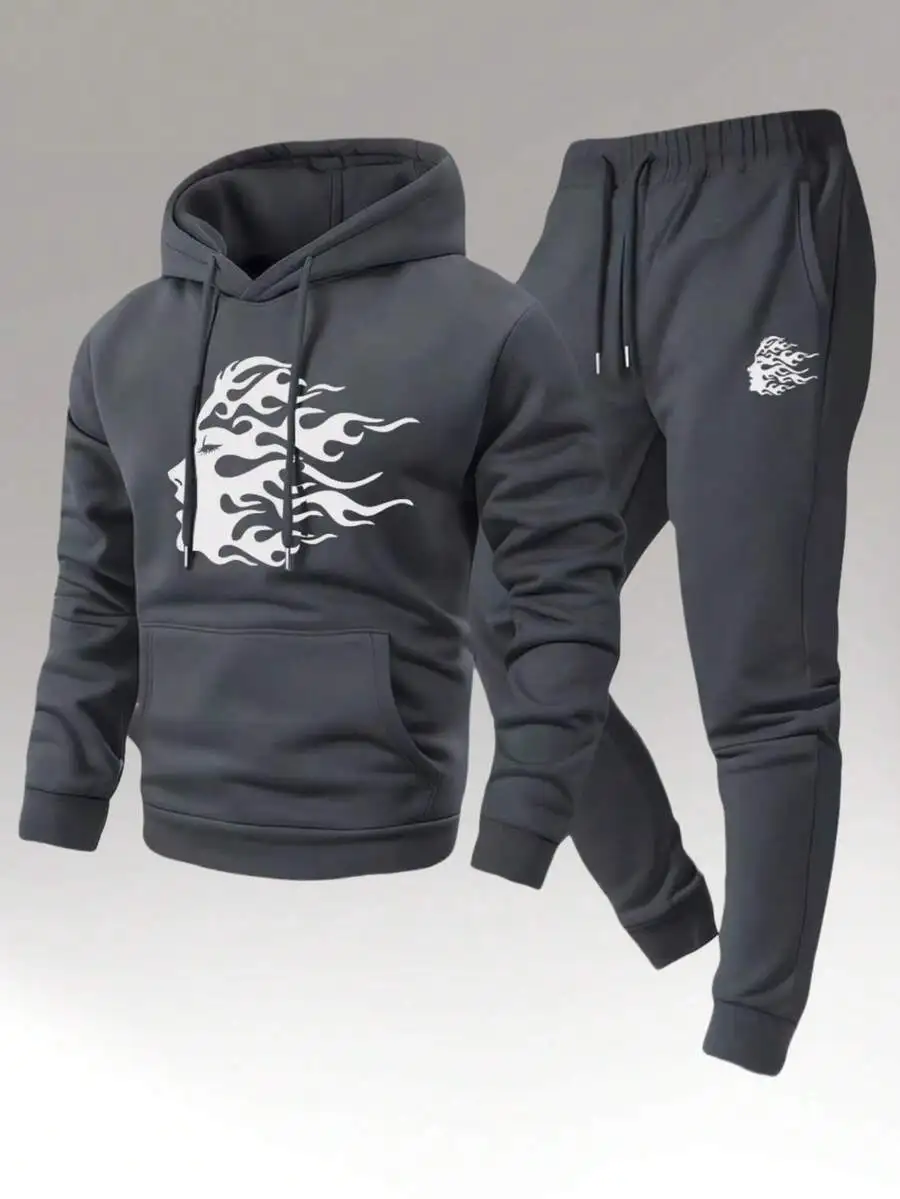 Mens Casual Hooded Sweatshirt And Track Pants Set Winter Fall Regular Fit Drawstring Pocket
Mens Casual Hooded Sweatshirt And Track Pants Set Winter Fall Regular Fit Drawstring Pocket