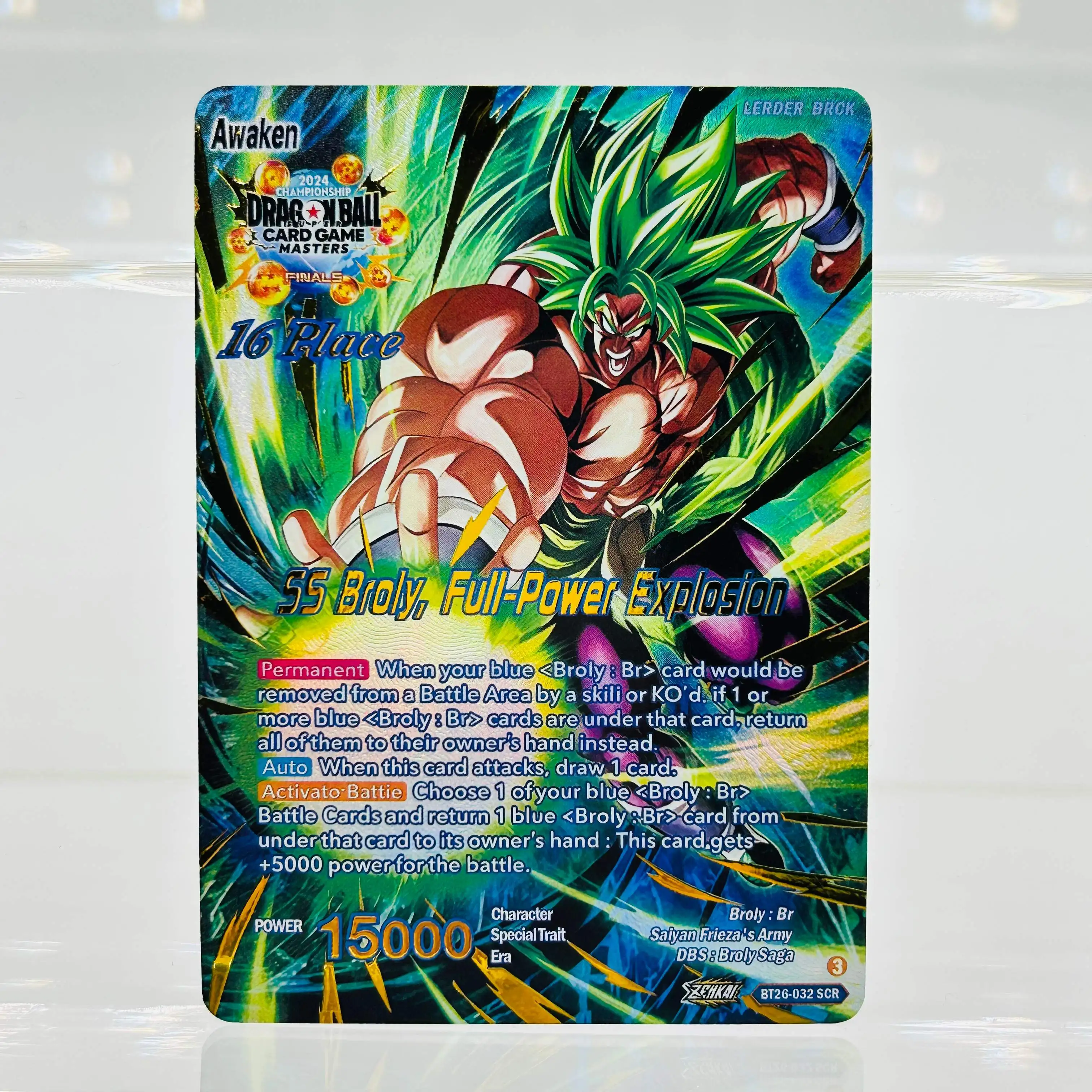 Dragon Ball Super EN SS Broly Full-Power Explosion SCR DIY Gold Foil Holographic Textured Anime Collectible Card
Dragon Ball Super EN SS Broly Full-Power Explosion SCR DIY Gold Foil Holographic Textured Anime Collectible Card