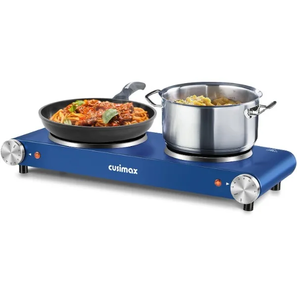 Electric Hot Plate, CUSIMAX Double Burner, Portable Hot Plate Cooking, 1800W Cast Iron Electric Stove with Heating Plates
Electric Hot Plate, CUSIMAX Double Burner, Portable Hot Plate Cooking, 1800W Cast Iron Electric Stove with Heating Plates