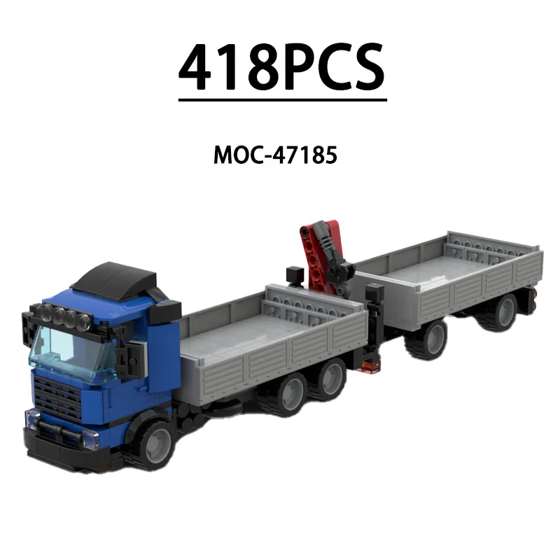 MOC-47185 Building Block DIY Truck with Trailer Model 418 Pieces Children's Educational Birthday Christmas New Year Toy Gift
MOC-47185 Building Block DIY Truck with Trailer Model 418 Pieces Children's Educational Birthday Christmas New Year Toy Gift