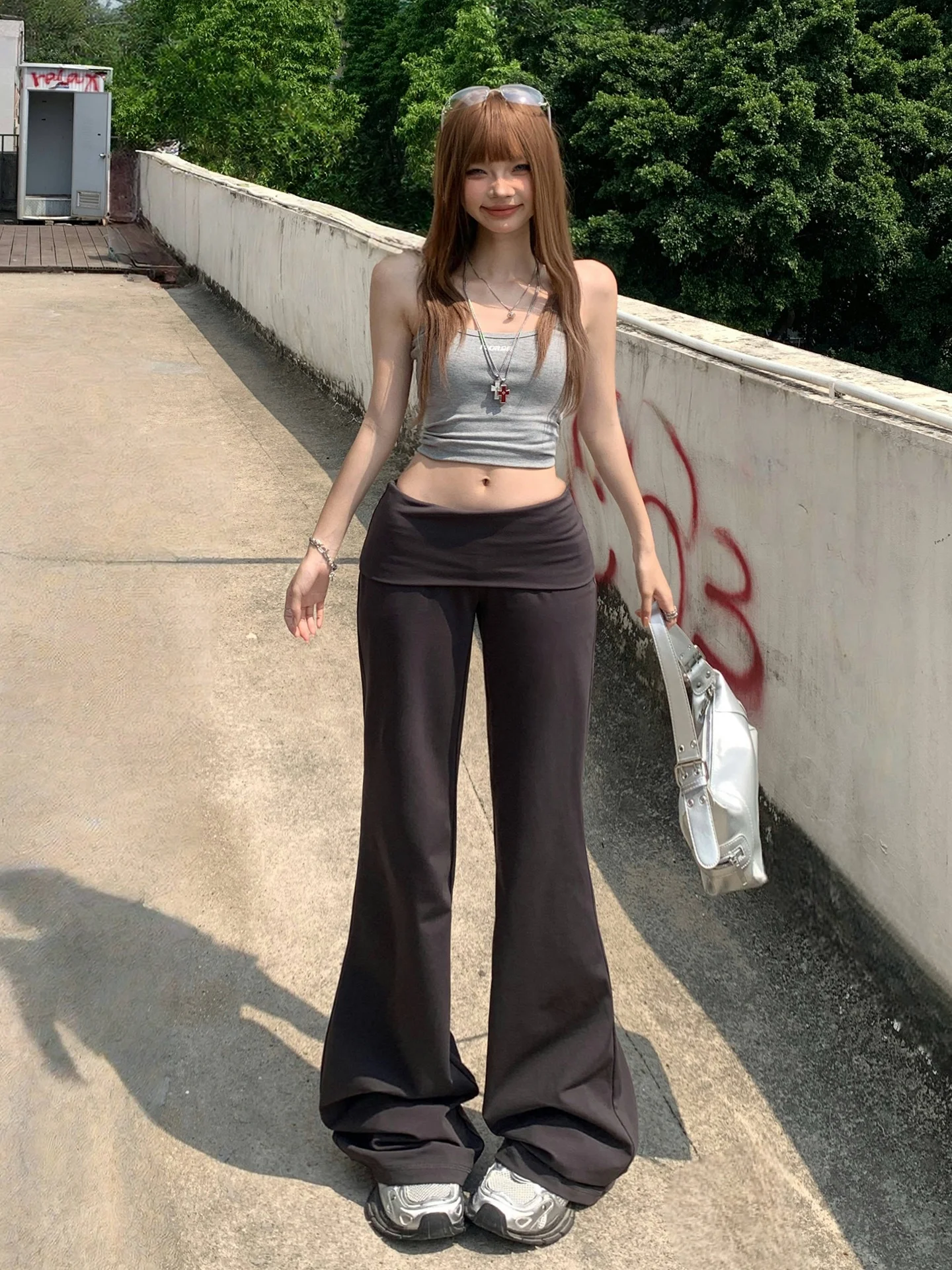American Sle Retro Flared Pants Women's Low Waist Slimming Casual Sports Yoga Long Pants Polyester Fiber No Brand Registere...
American Sle Retro Flared Pants Women's Low Waist Slimming Casual Sports Yoga Long Pants Polyester Fiber No Brand Registere...