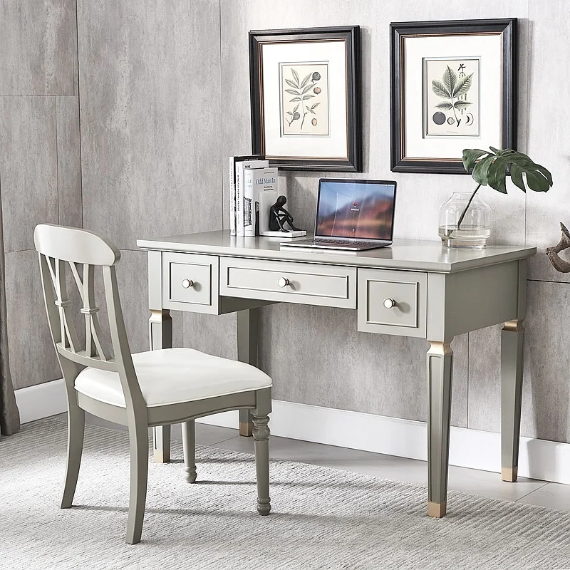 American light luxury solid wood desk student home modern simple bedroom dresser writing study computer desk
American light luxury solid wood desk student home modern simple bedroom dresser writing study computer desk