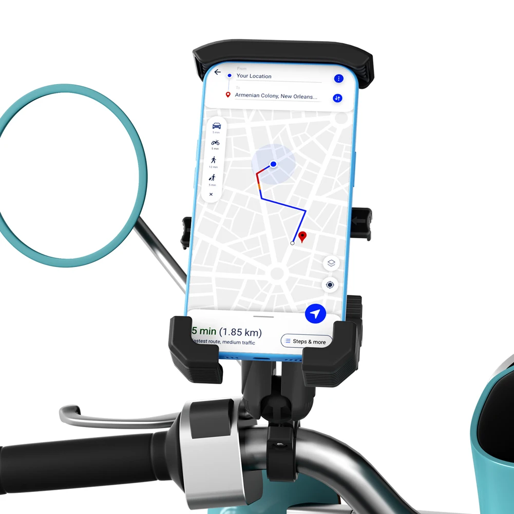 Handlebar Navigation Bracket Shock Absorber 360 Rotating Bicycle Phone Holder Handlebar Cell Phone Clamp for 4-7 Inch Smartphone
Handlebar Navigation Bracket Shock Absorber 360 Rotating Bicycle Phone Holder Handlebar Cell Phone Clamp for 4-7 Inch Smartphone