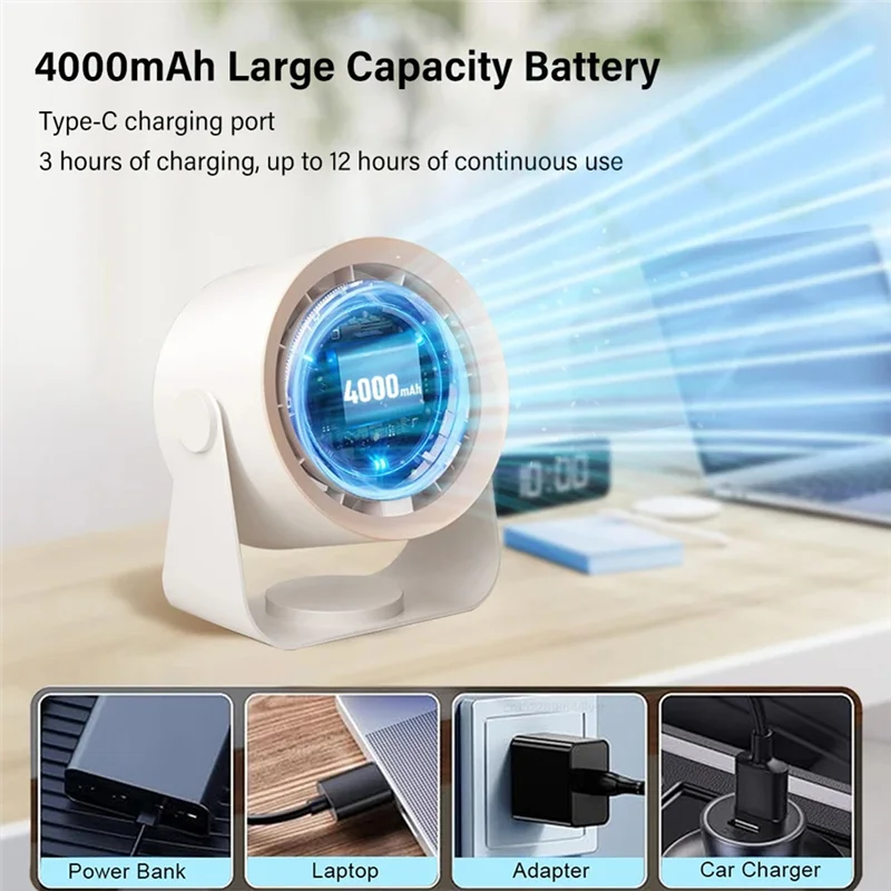 N89R Electric Turbo Fan Wireless Cool Air Circulator Fan USB Rechargeable Desktop Wall Ceiling Fan Cool Air Ventilator
N89R Electric Turbo Fan Wireless Cool Air Circulator Fan USB Rechargeable Desktop Wall Ceiling Fan Cool Air Ventilator