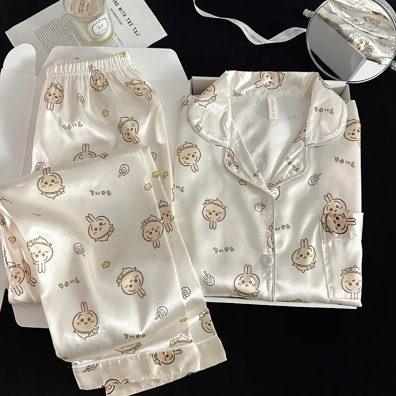 Hachiware Pajamas Set Girl Spring Long Sleeved Home Clothes Schoolgirl Cartoon Sleepwear Fashion Usagi Nightgown Wear 2Pcs
Hachiware Pajamas Set Girl Spring Long Sleeved Home Clothes Schoolgirl Cartoon Sleepwear Fashion Usagi Nightgown Wear 2Pcs