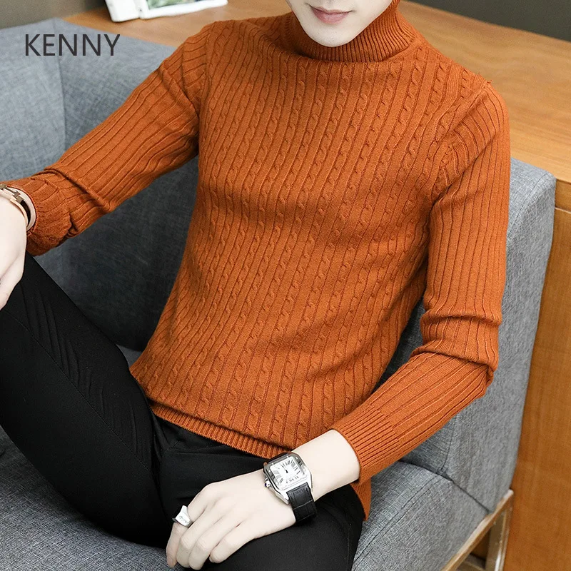 KENNY Autumn and Winter High Collar Thick Warm Men's Sweater Slim Fit Pullover Knitted Sweater Men's Double Collar Sweatshirts
KENNY Autumn and Winter High Collar Thick Warm Men's Sweater Slim Fit Pullover Knitted Sweater Men's Double Collar Sweatshirts