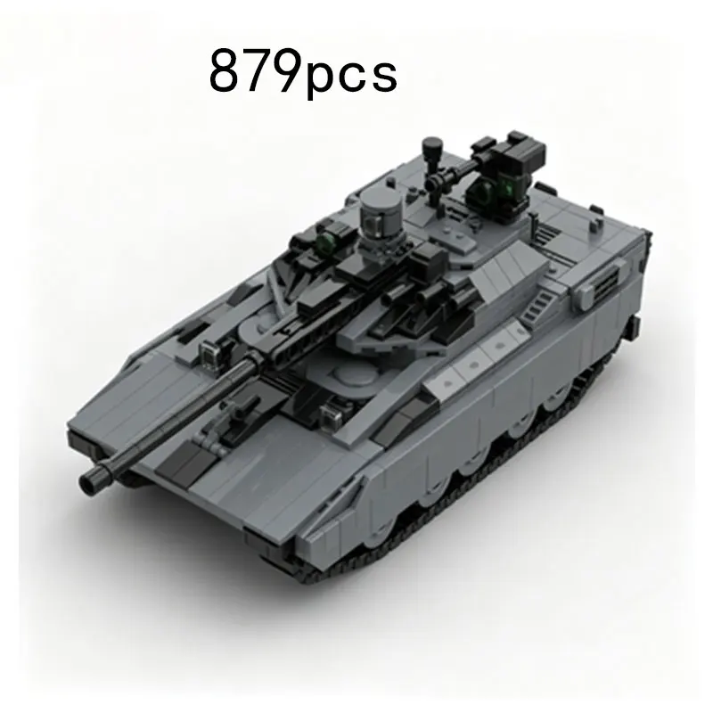 In-stock MOC 879pcs tank model small particle assembly building block collectible ornament toy gift set
In-stock MOC 879pcs tank model small particle assembly building block collectible ornament toy gift set