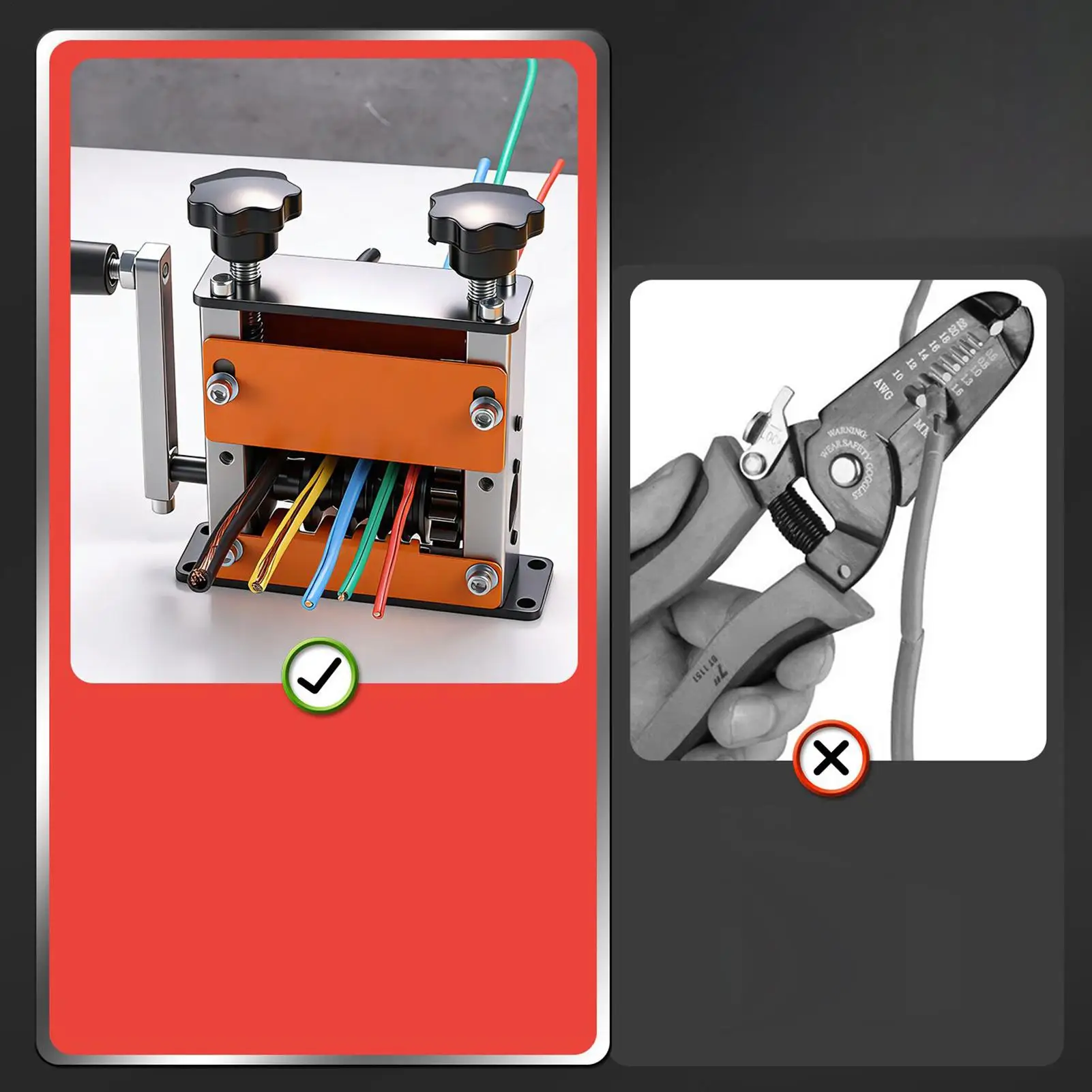 Wire Stripping Machine 0.04-0.67inch 6-hole Double Mode Portable Cable Stripper Copper Aluminum Wire Stripping Tool for Adults
Wire Stripping Machine 0.04-0.67inch 6-hole Double Mode Portable Cable Stripper Copper Aluminum Wire Stripping Tool for Adults