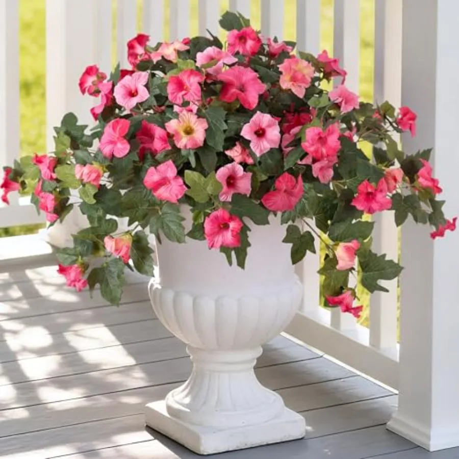 Artificial Fake Petunia Flowers for Outdoor Decoration, Faux Silk Petunias Flower for Spring UV Resistant No Fade Realistic Pla
Artificial Fake Petunia Flowers for Outdoor Decoration, Faux Silk Petunias Flower for Spring UV Resistant No Fade Realistic Pla