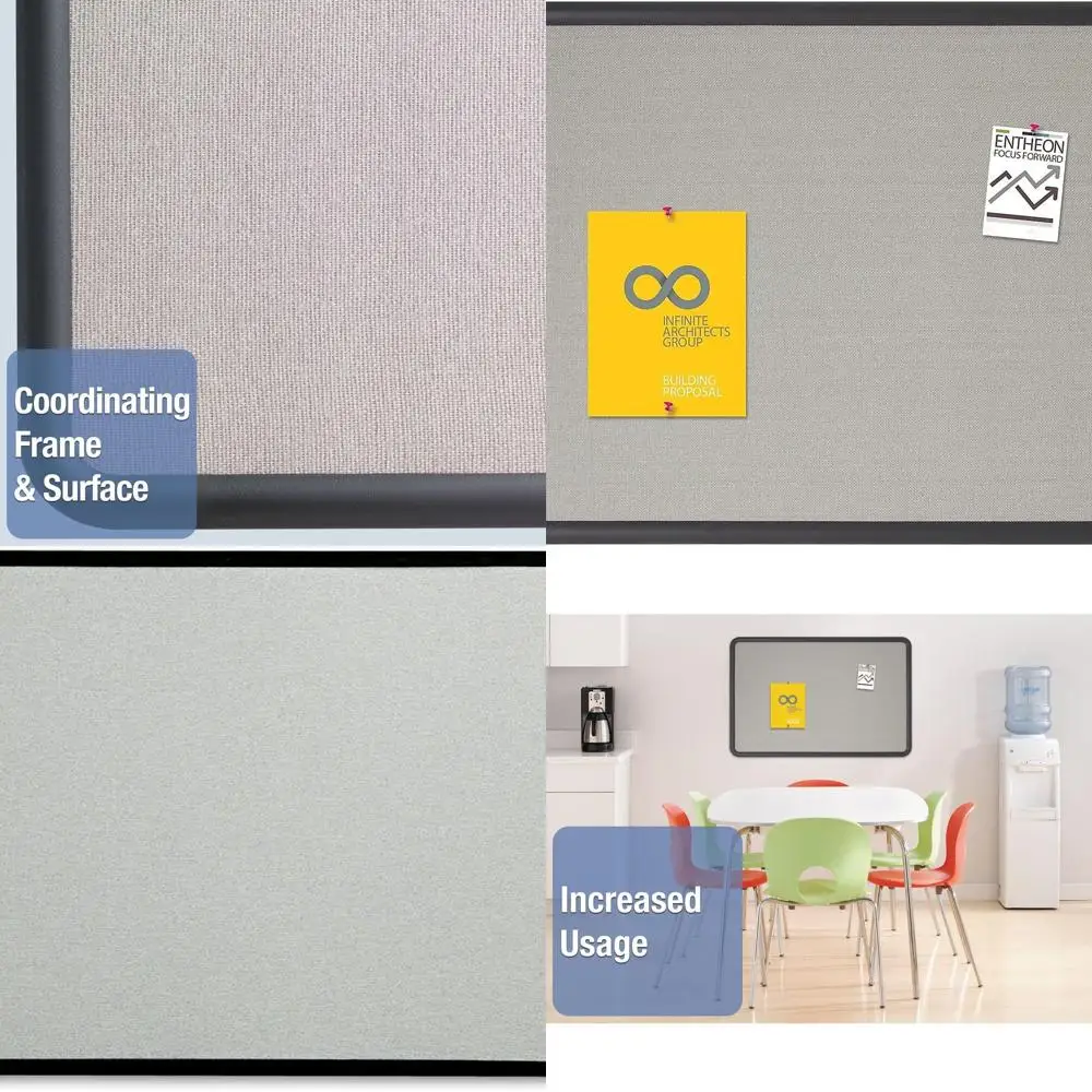 Серая тканевая доска для объявлений 48 x 36 с контурной рамкой черного цвета
Серая тканевая доска для объявлений 48 x 36 с контурной рамкой черного цвета