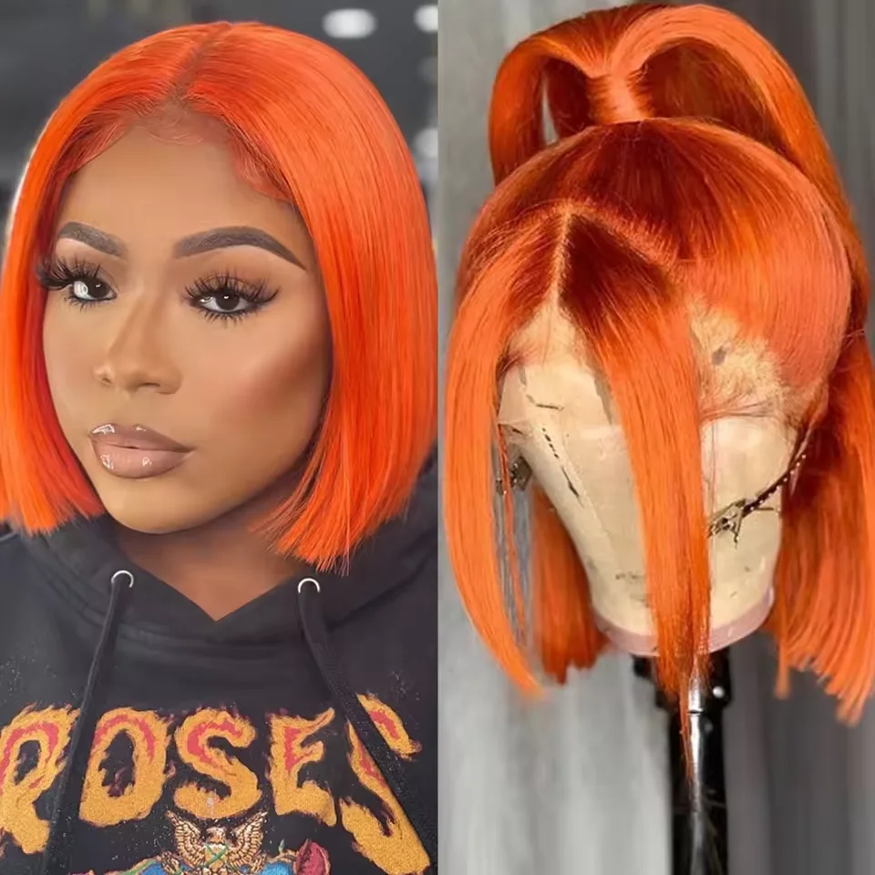 13x4 Hd Short Bob Wig Ginger Orange Lace Front Human Hair Wigs 12-16 Inch Straight Bob Lace Frontal Wig For Women 350
13x4 Hd Short Bob Wig Ginger Orange Lace Front Human Hair Wigs 12-16 Inch Straight Bob Lace Frontal Wig For Women 350