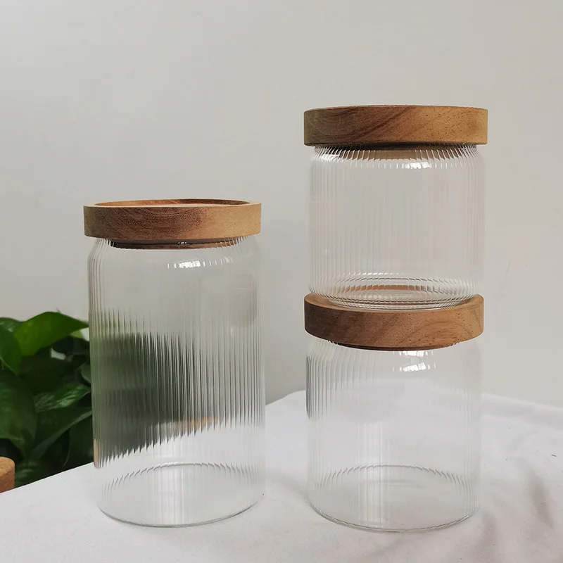Stylish Set of 6 Glass Food Storage Jars Ribbed Kitchen Organization 350ml Canister Spice Coffee Sugar Containers with Wood Lids
Stylish Set of 6 Glass Food Storage Jars Ribbed Kitchen Organization 350ml Canister Spice Coffee Sugar Containers with Wood Lids