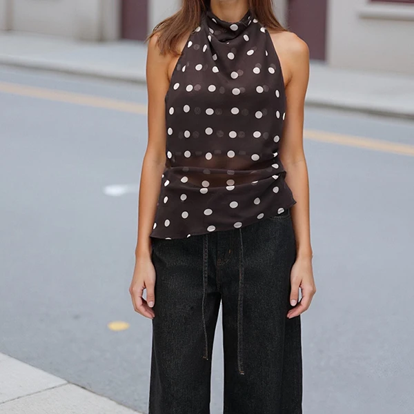 Women Summer Vintage Aesthetic Dot Print Halter Neck Tanks Tops Sexy Sleeveless Backless Open Back Slim Fit Vests Streetwear
Women Summer Vintage Aesthetic Dot Print Halter Neck Tanks Tops Sexy Sleeveless Backless Open Back Slim Fit Vests Streetwear