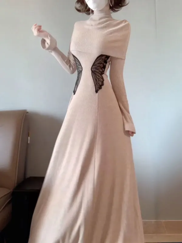 Ретро-вязаный комплект из двух предметов: накидка-пончо и юбка с завышенной талией для осенне-зимнего сезона
Ретро-вязаный комплект из двух предметов: накидка-пончо и юбка с завышенной талией для осенне-зимнего сезона