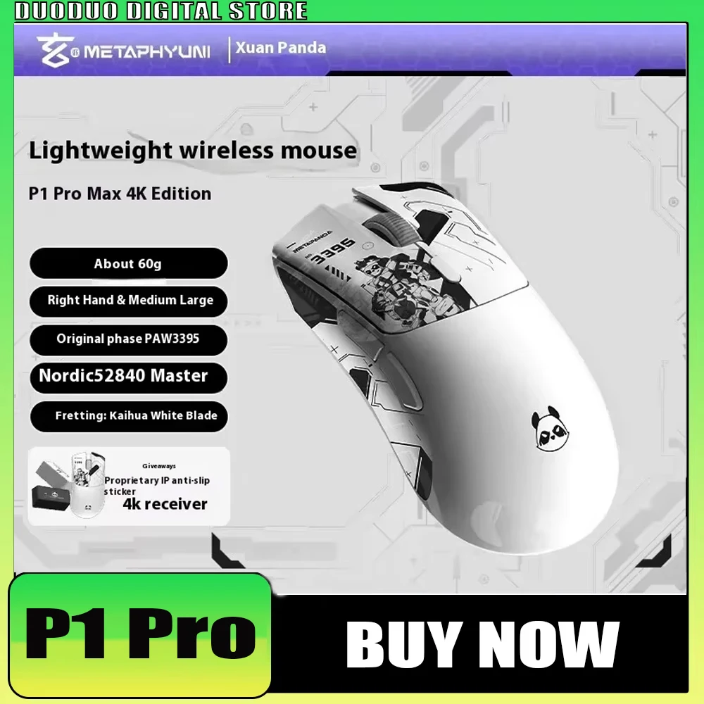 Metaphyuni Metapanda P1 Ultra Wireless Mouse P1 Pro Max Gaming с низкой задержкой Paw3395 Мыши Легкая эргономика для киберспорта ПК Геймер
Metaphyuni Metapanda P1 Ultra Wireless Mouse P1 Pro Max Gaming с низкой задержкой Paw3395 Мыши Легкая эргономика для киберспорта ПК Геймер
