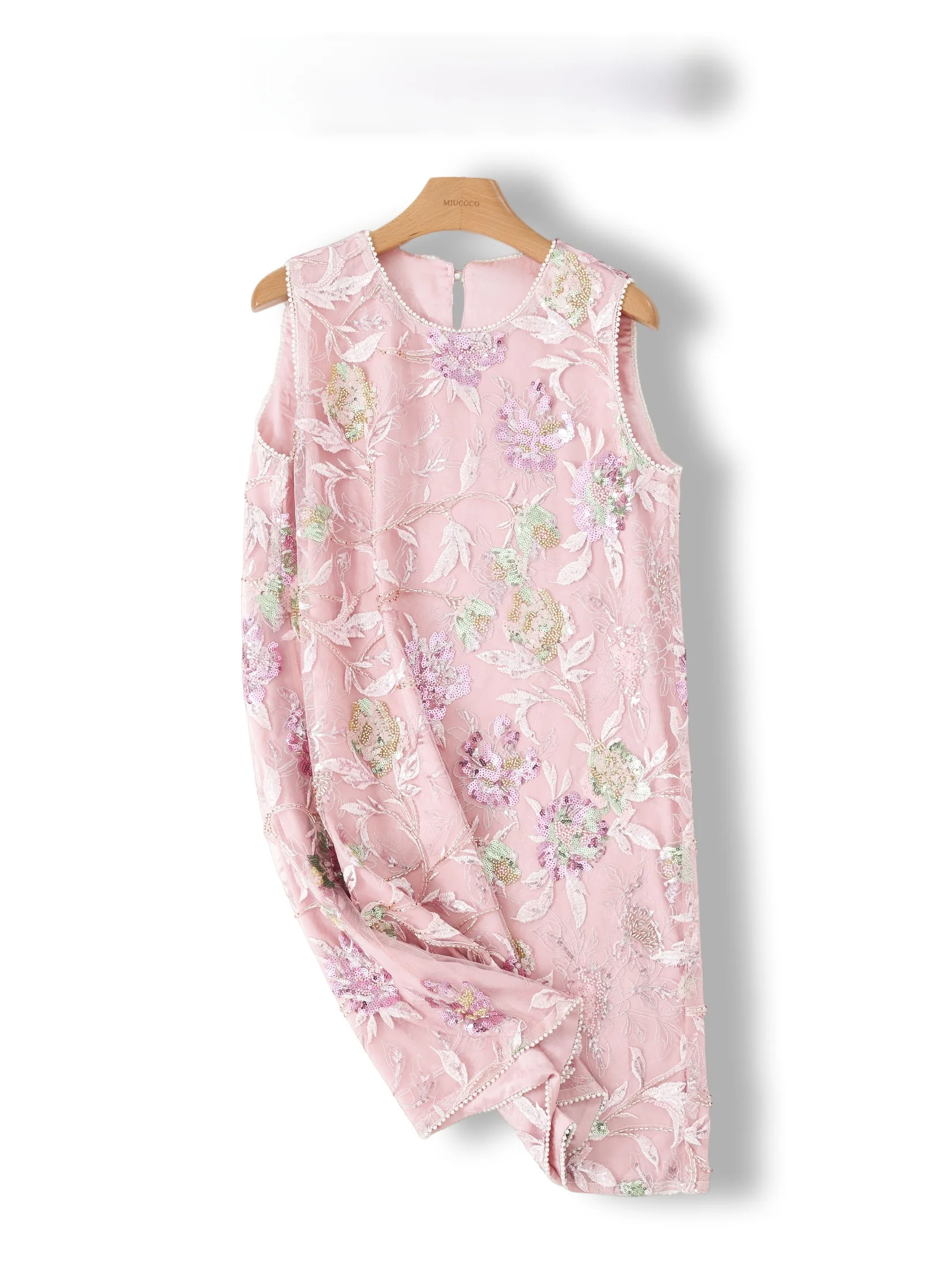 Elegant Thin Embroidered Bead Sleeveless Dress Women's plus Size Fashionable Summer Dress Mid-Length A-Line Straight Skirt
Elegant Thin Embroidered Bead Sleeveless Dress Women's plus Size Fashionable Summer Dress Mid-Length A-Line Straight Skirt