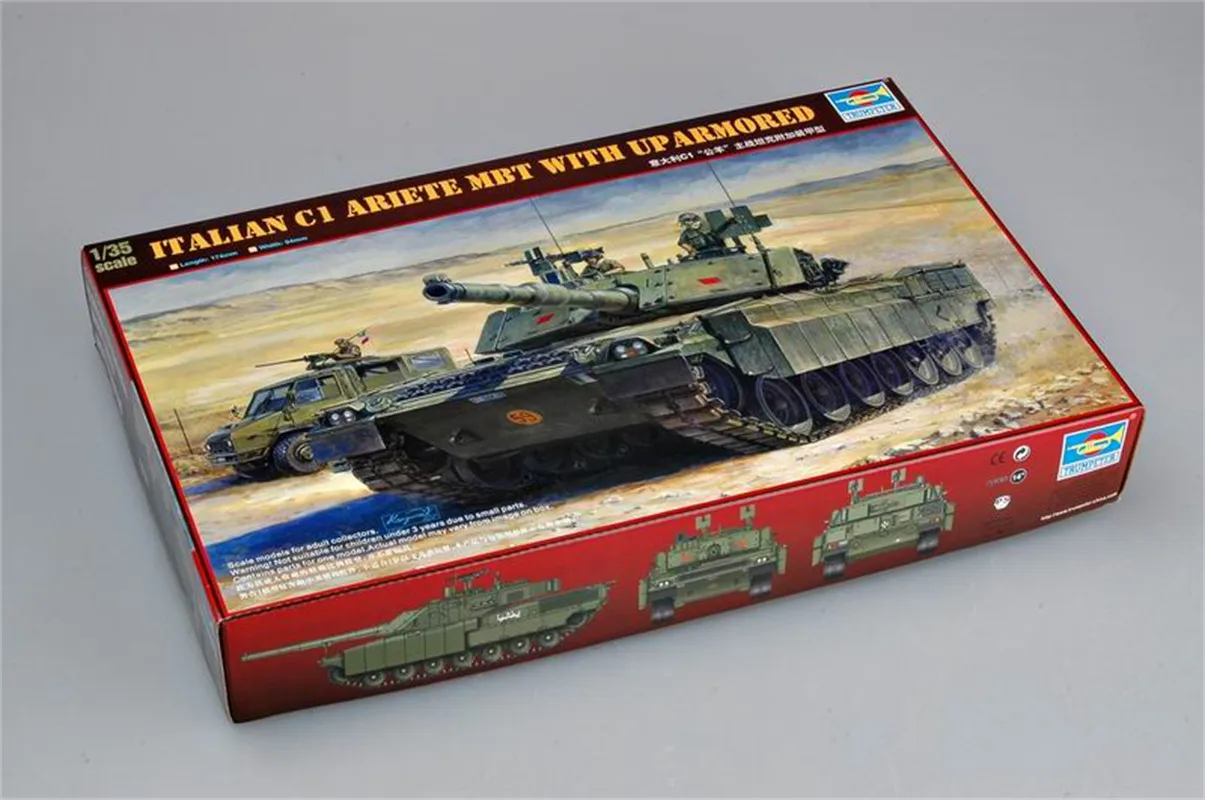 Trumpeter Масштаб 1/35, итальянский C1 Ariete MBT с мокрой сборки военного пластикового танка # 00394
Trumpeter Масштаб 1/35, итальянский C1 Ariete MBT с мокрой сборки военного пластикового танка # 00394