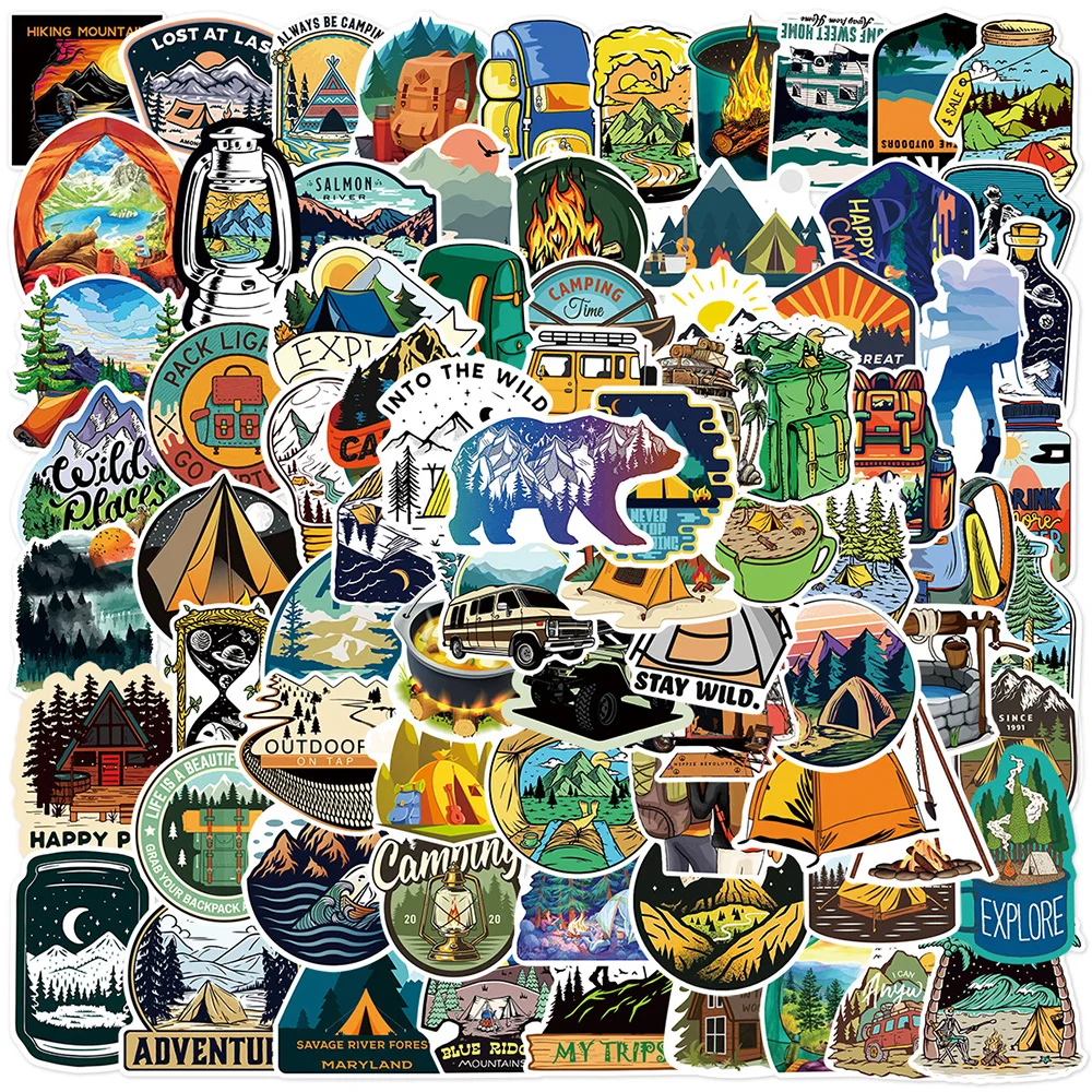 10/30/50pcs Cartoon Forest Hiking Camping Stickers Outdoor Scenery Travel Sticker Luggage Guitar Motorcycle Decoration Decals
10/30/50pcs Cartoon Forest Hiking Camping Stickers Outdoor Scenery Travel Sticker Luggage Guitar Motorcycle Decoration Decals