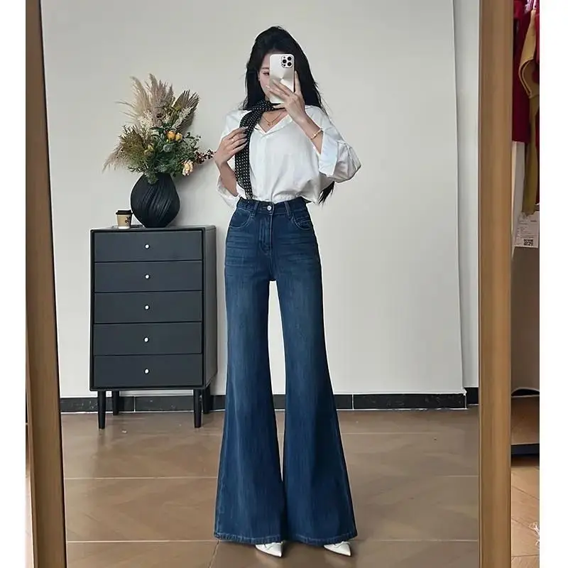 Elegant High Waist Bell Bottom Jeans Retro Versatile Loose Long Pants Cotton Straight Leg Pants Commute Style No Brand
Elegant High Waist Bell Bottom Jeans Retro Versatile Loose Long Pants Cotton Straight Leg Pants Commute Style No Brand