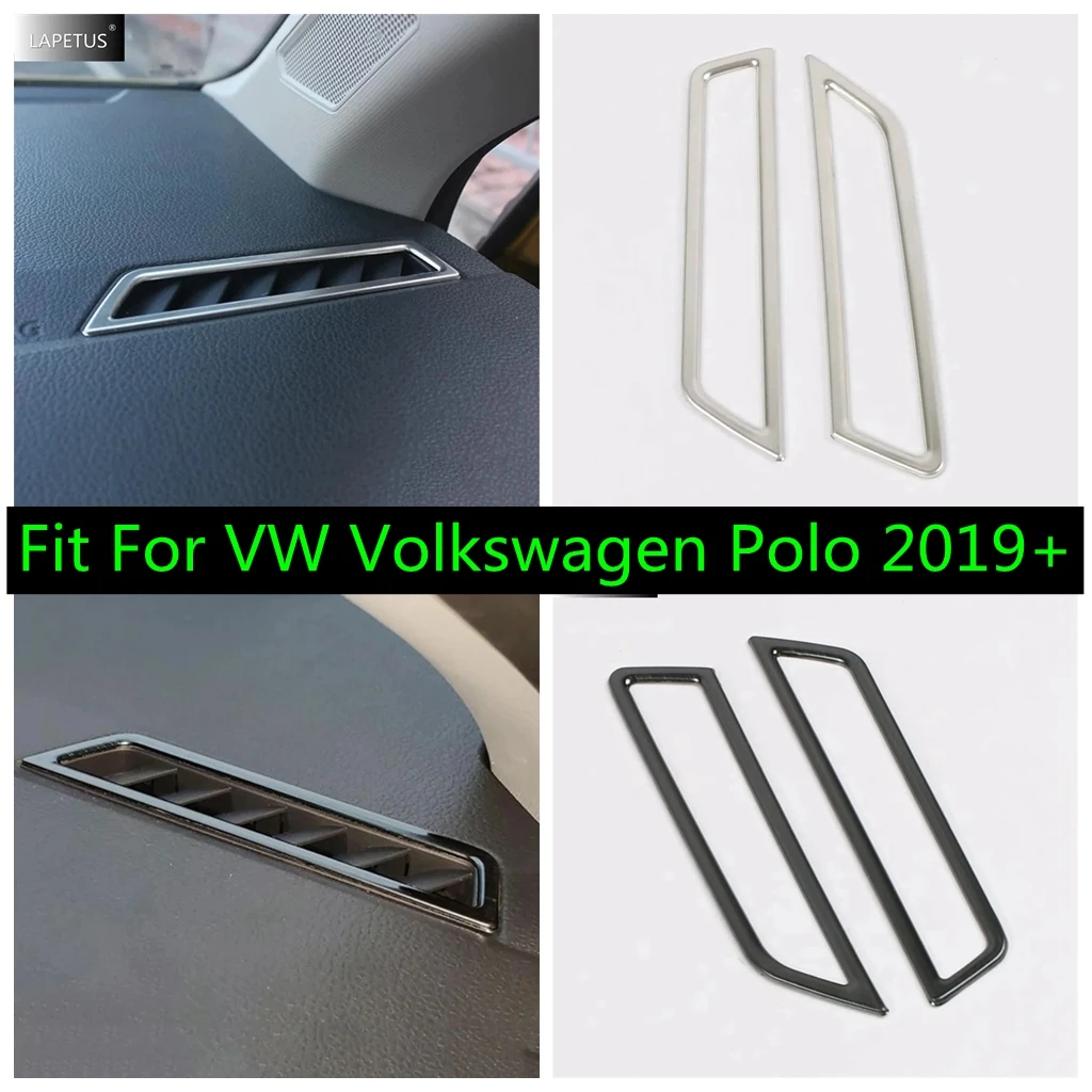 Car Dashboard Air AC Outlet Vent Decor Panel Cover Trim For VW Volkswagen Polo 2019 - 2023 Stainless Steel Accessories Interior 
Car Dashboard Air AC Outlet Vent Decor Panel Cover Trim For VW Volkswagen Polo 2019 - 2023 Stainless Steel Accessories Interior