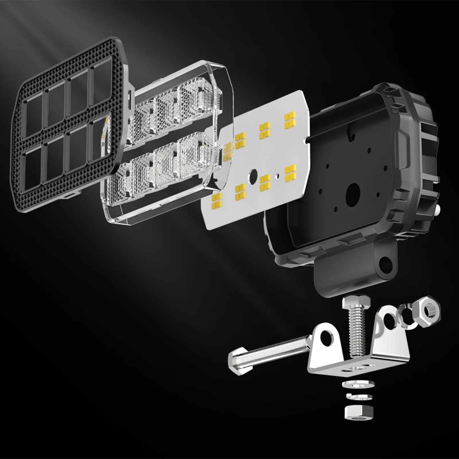 High Amber Multi-Functional Automotive LED Work Light 4.5-inch Square Floodlight With Large Field Of View Modified Headlight
High Amber Multi-Functional Automotive LED Work Light 4.5-inch Square Floodlight With Large Field Of View Modified Headlight