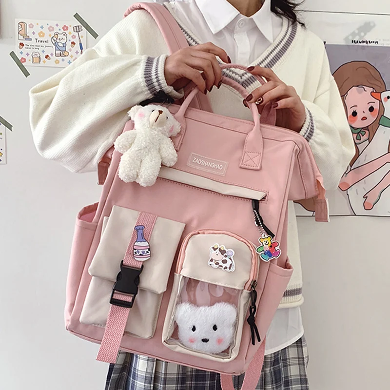 High School Backpack Children Backpacks For Students Kawaii Patchwork Large Capacity School Bags For Student Female Hak Harajuku
High School Backpack Children Backpacks For Students Kawaii Patchwork Large Capacity School Bags For Student Female Hak Harajuku