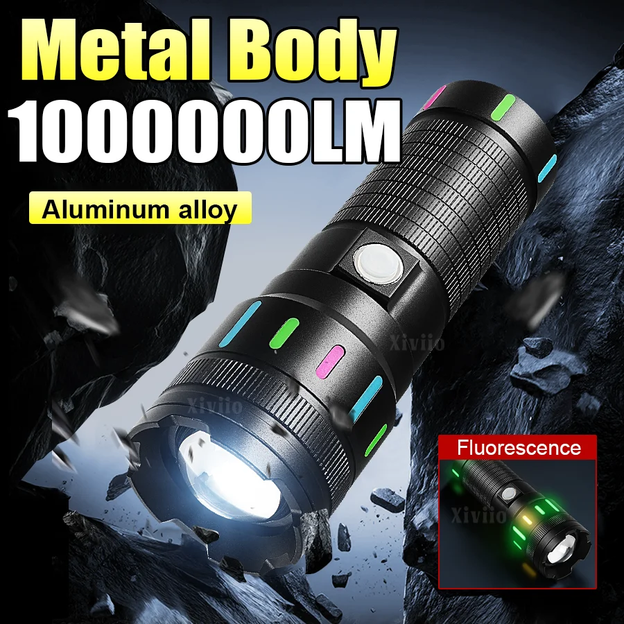 1000000LM Super Big Flashlight 6000mAh USB Rechargeable Lamp Aluminum Alloy Most Strong LED FlashLight Outdoor Camping Lantern
1000000LM Super Big Flashlight 6000mAh USB Rechargeable Lamp Aluminum Alloy Most Strong LED FlashLight Outdoor Camping Lantern