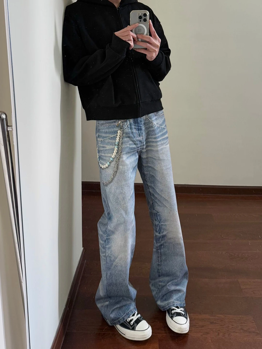 Blue 3D Chain Print Men's Jeans mid Waist Straight Leg Trousers for Autumn Winter Casual Wear Teenage Faion High Waist Jeans
Blue 3D Chain Print Men's Jeans mid Waist Straight Leg Trousers for Autumn Winter Casual Wear Teenage Faion High Waist Jeans