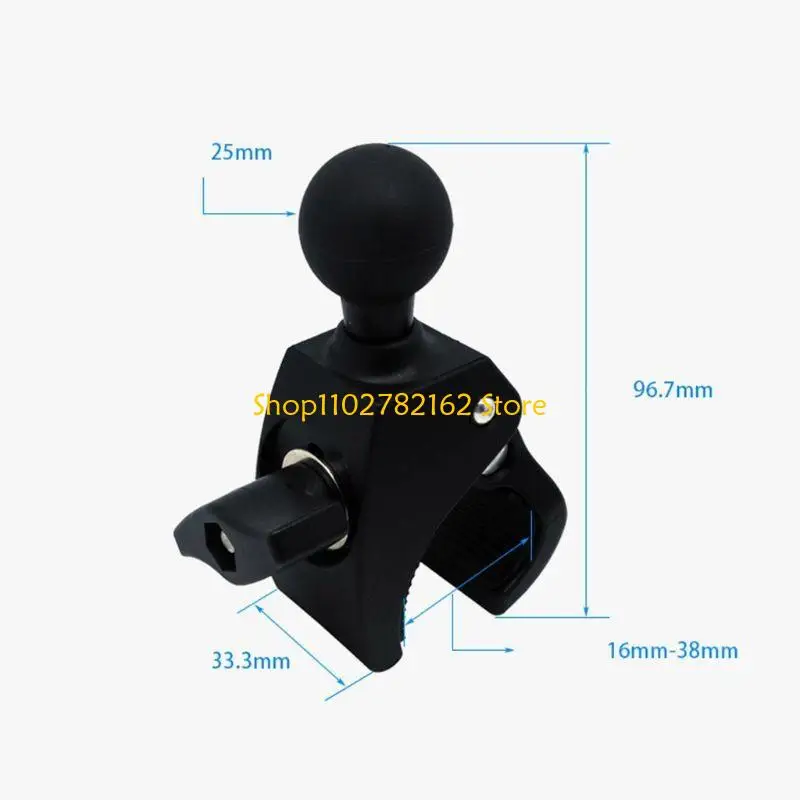 547B Motorcycle Handlebar Clamp Base 25mm Ball for Head Mount Stand Holder for Phone GPS Action Camera
547B Motorcycle Handlebar Clamp Base 25mm Ball for Head Mount Stand Holder for Phone GPS Action Camera