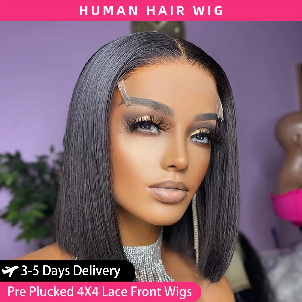 10 inch Hot Sale Short BOB Wig 4x4 Lace Frontal Human Hair Pre Plucked Brazilian Human Hair For Women Glueless Wig Human Hair
10 inch Hot Sale Short BOB Wig 4x4 Lace Frontal Human Hair Pre Plucked Brazilian Human Hair For Women Glueless Wig Human Hair