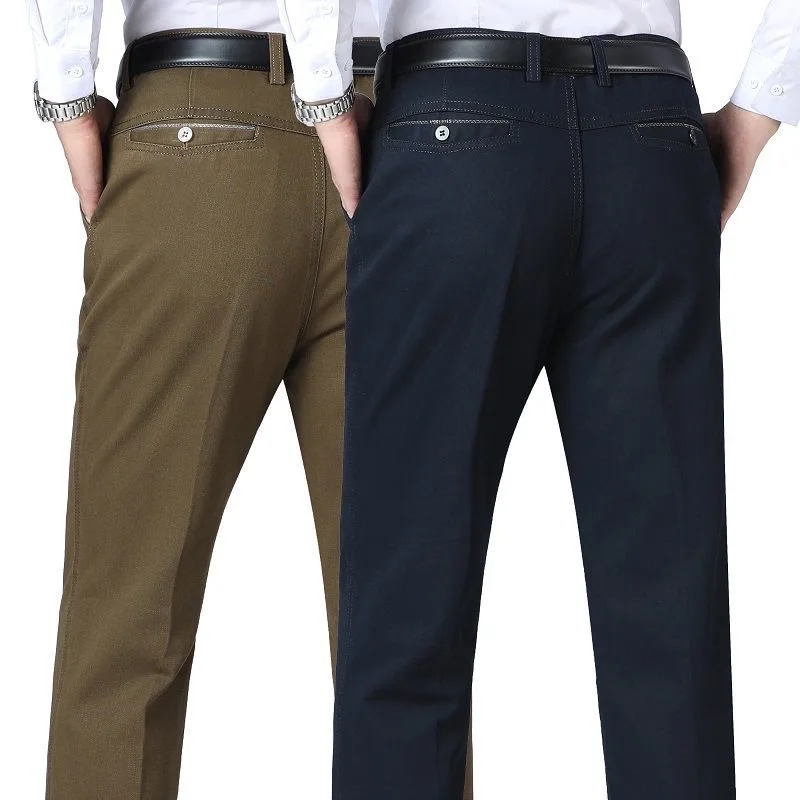 New Arrival Men's 100% Cotton Summer Autumn Casual Pants Fashion Solid Black Khaki Gentle Thicken Trousers Brand Smart Suit Pant
New Arrival Men's 100% Cotton Summer Autumn Casual Pants Fashion Solid Black Khaki Gentle Thicken Trousers Brand Smart Suit Pant