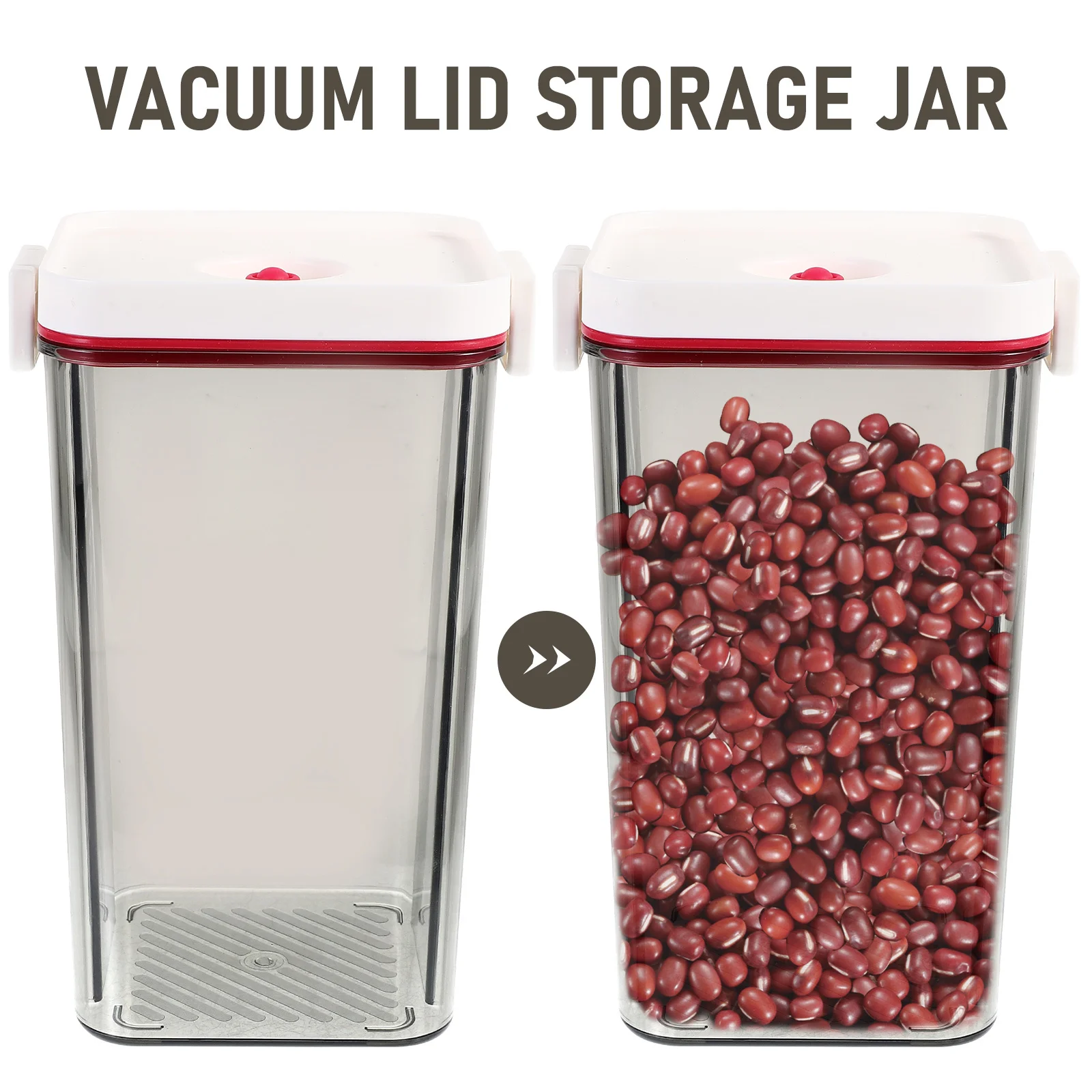 Multipurpose Kitchen Canister Plastic Jar Vacuum Lid Clear Tea Coffee Sugar Container Easy Clean Storage Solution 
Multipurpose Kitchen Canister Plastic Jar Vacuum Lid Clear Tea Coffee Sugar Container Easy Clean Storage Solution