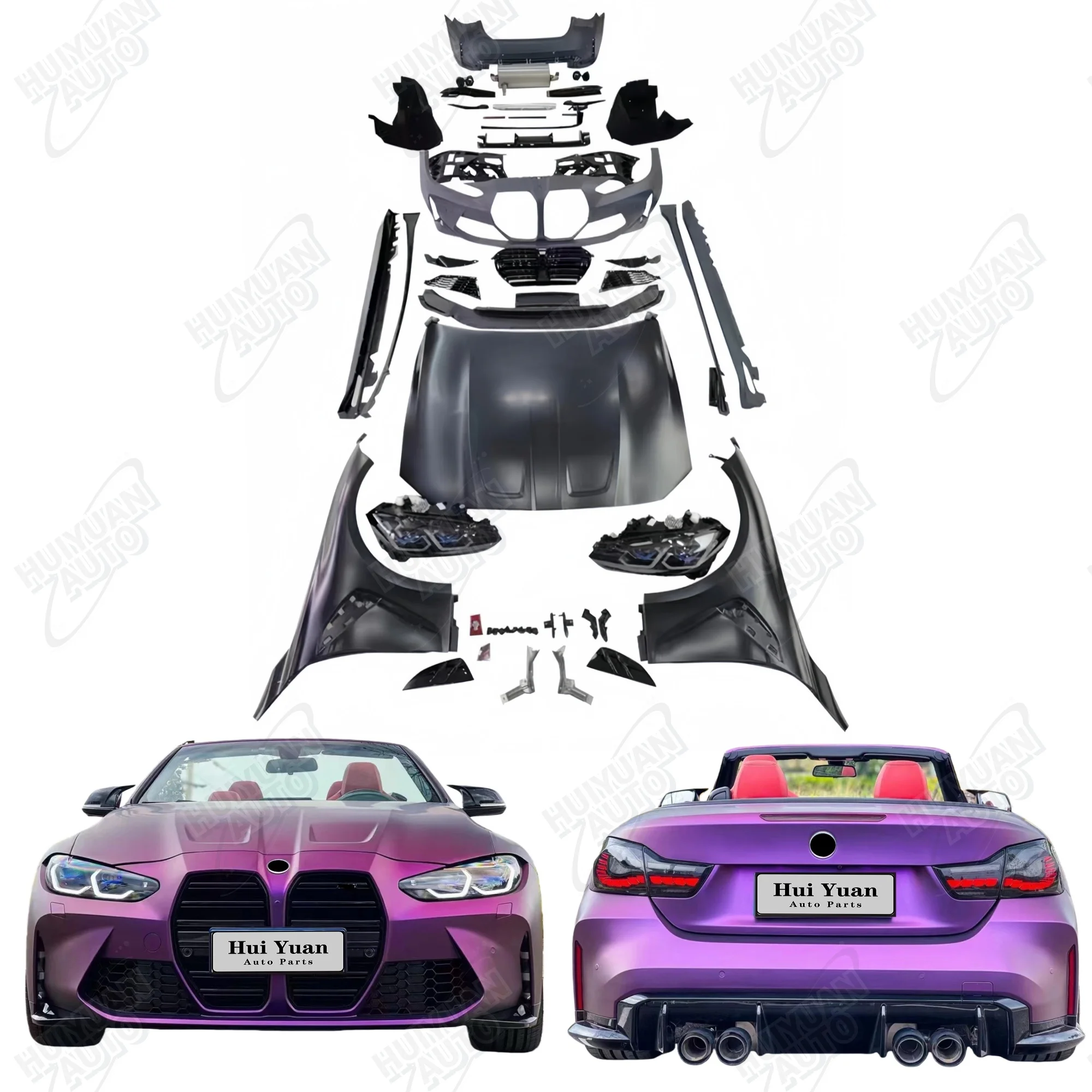 Conversions for 4 SERIES F32 F33 F36 2014-2020 Upgrade to G82 M4 Facelift Bodykit With Front Rear Bumper Hood Body Kit
Conversions for 4 SERIES F32 F33 F36 2014-2020 Upgrade to G82 M4 Facelift Bodykit With Front Rear Bumper Hood Body Kit