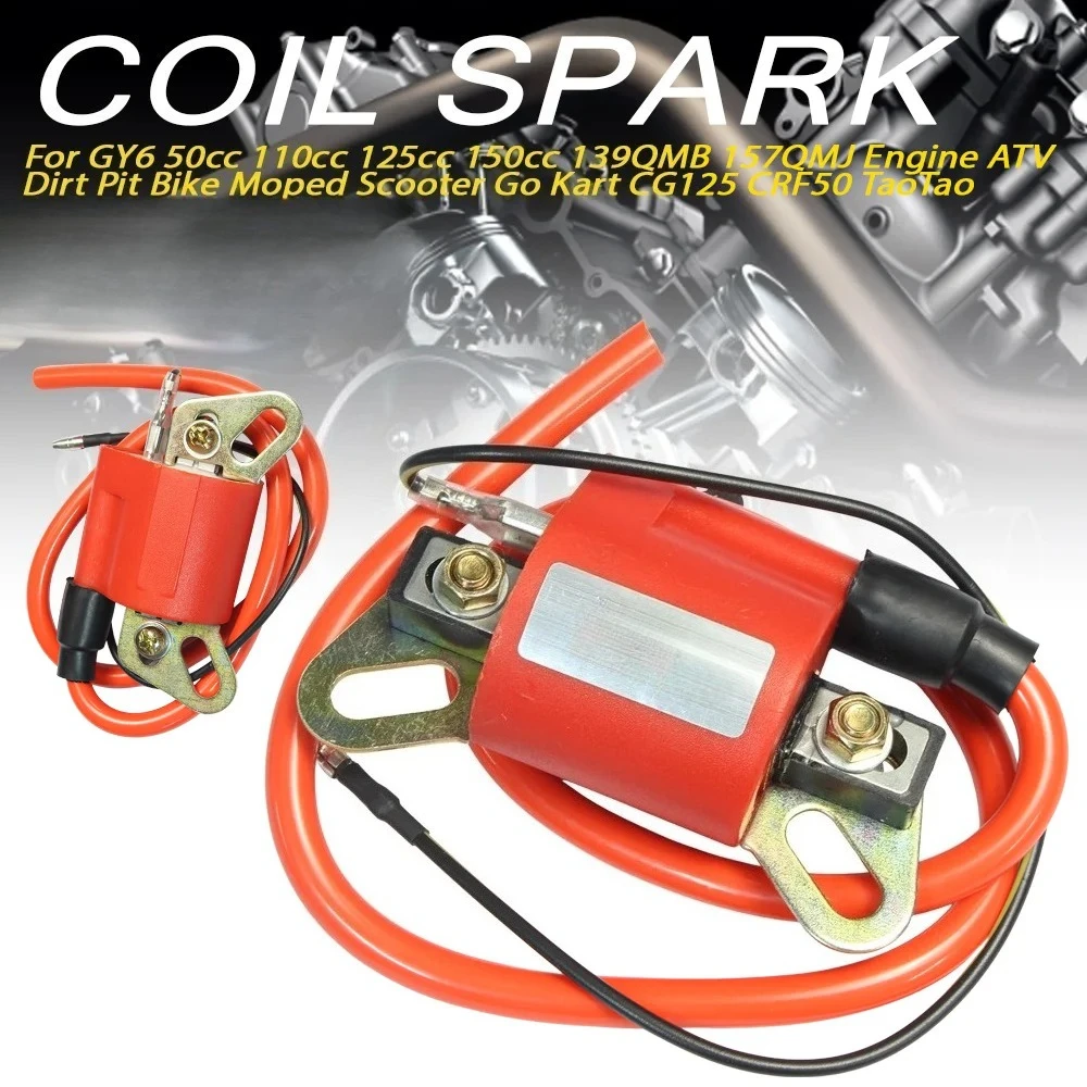 Coil Spark Plug Ignition Coil For GY6 50cc 110cc 125cc 150cc 139QMB 157QMJ ATV Dirt Pit Bike Scooter Go Kart CG125 CRF50 TaoTao
Coil Spark Plug Ignition Coil For GY6 50cc 110cc 125cc 150cc 139QMB 157QMJ ATV Dirt Pit Bike Scooter Go Kart CG125 CRF50 TaoTao
