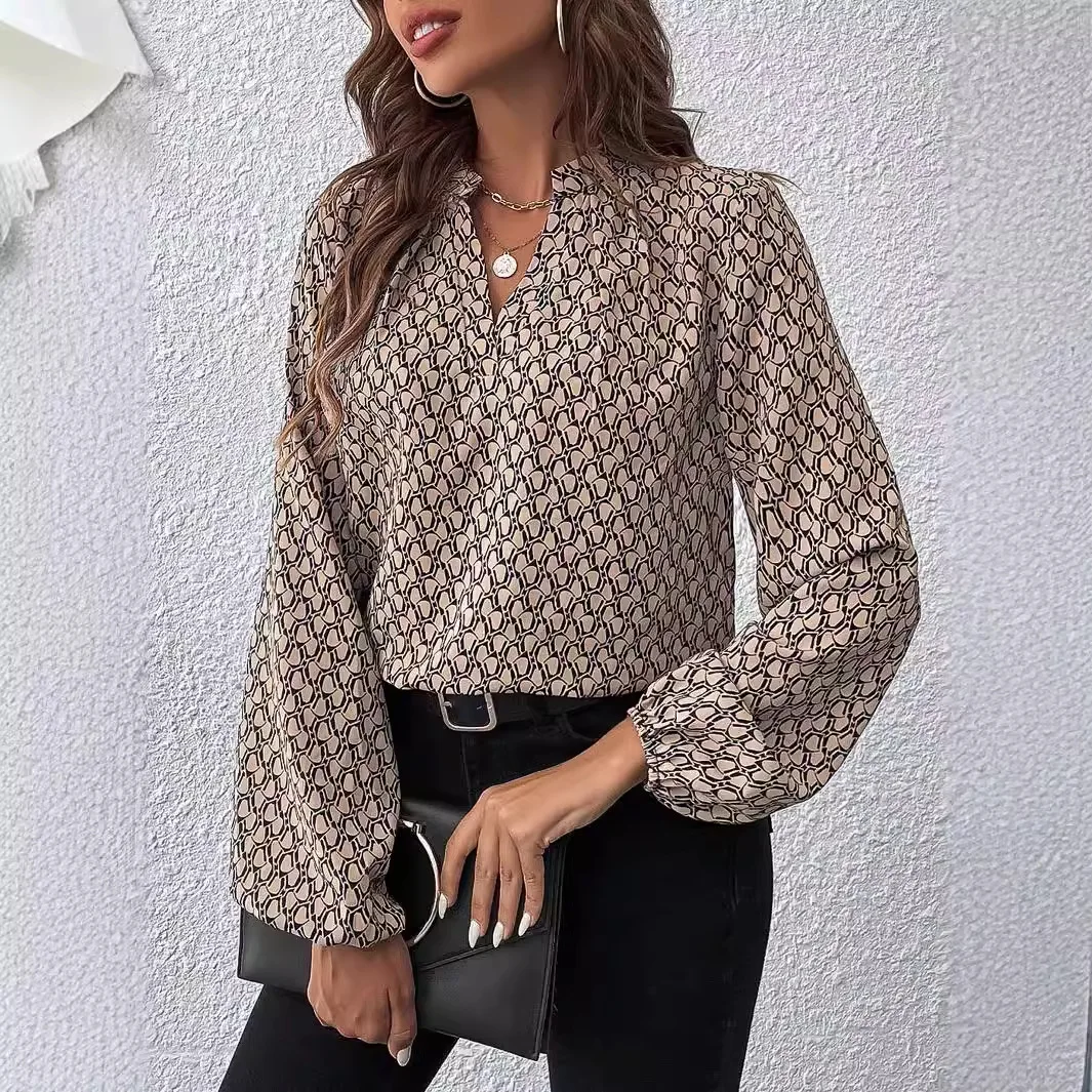 Women's Casual Long Sleeve Blouse Spring Summer Style Printed Turn-down Collar Loose Fit Ladies Shirt Top
Women's Casual Long Sleeve Blouse Spring Summer Style Printed Turn-down Collar Loose Fit Ladies Shirt Top