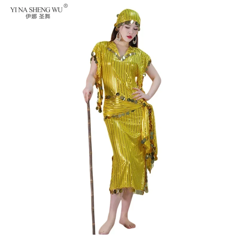 Belly Dance Costumes for Women's Shaabi Baladi Saidi Performance Robe Adult Rattan Dance Practice Clothing 4Pcs Dance Set
Belly Dance Costumes for Women's Shaabi Baladi Saidi Performance Robe Adult Rattan Dance Practice Clothing 4Pcs Dance Set