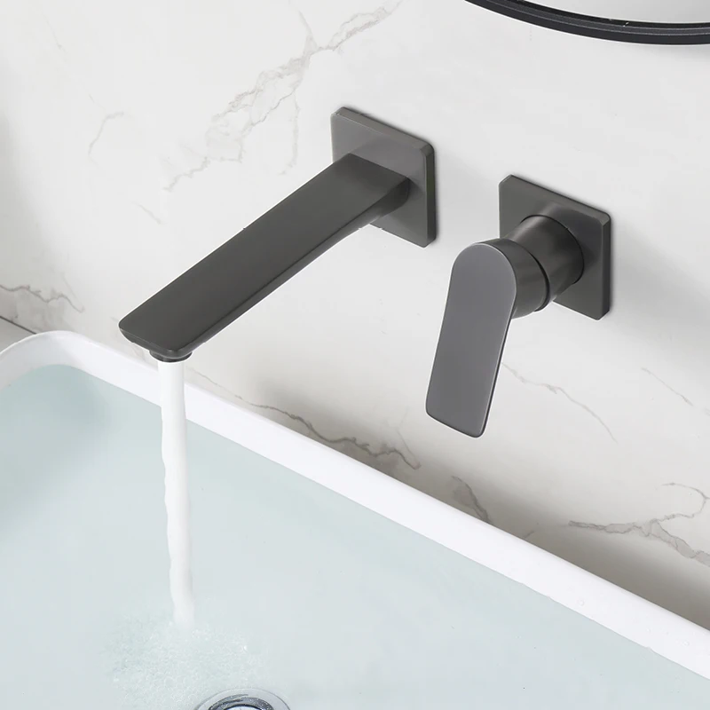 Matte Black Wall Mounted Bathroom Basin Faucet Single Handle Hot and Cold Mixer Tap 2 Hole Bathroom Washbasin Sink Faucet
Matte Black Wall Mounted Bathroom Basin Faucet Single Handle Hot and Cold Mixer Tap 2 Hole Bathroom Washbasin Sink Faucet