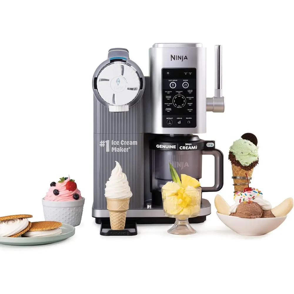 CREAMi Scoop & Swirl Ice Cream Maker, Sot Serve Derts, Sorbet, Milkshakes, rozen Yogurt and More, 13-in-1 Progs, Includes Handle
CREAMi Scoop & Swirl Ice Cream Maker, Sot Serve Derts, Sorbet, Milkshakes, rozen Yogurt and More, 13-in-1 Progs, Includes Handle