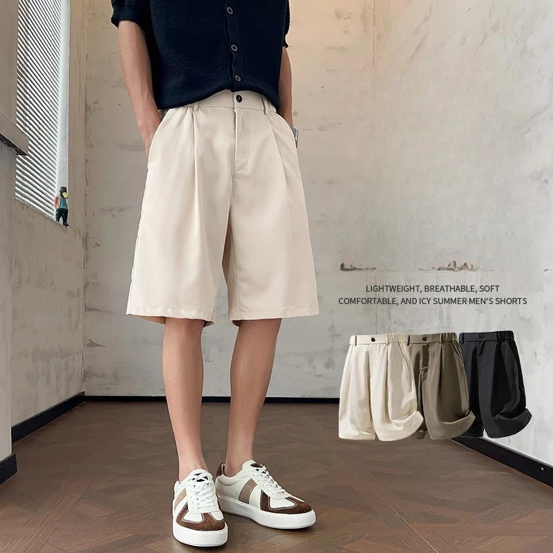 Business Casual Suit Shorts Men's Summer Trendy Short Formal Trousers Men Korean Style loose 5-point Work Pants Male Workwear
Business Casual Suit Shorts Men's Summer Trendy Short Formal Trousers Men Korean Style loose 5-point Work Pants Male Workwear