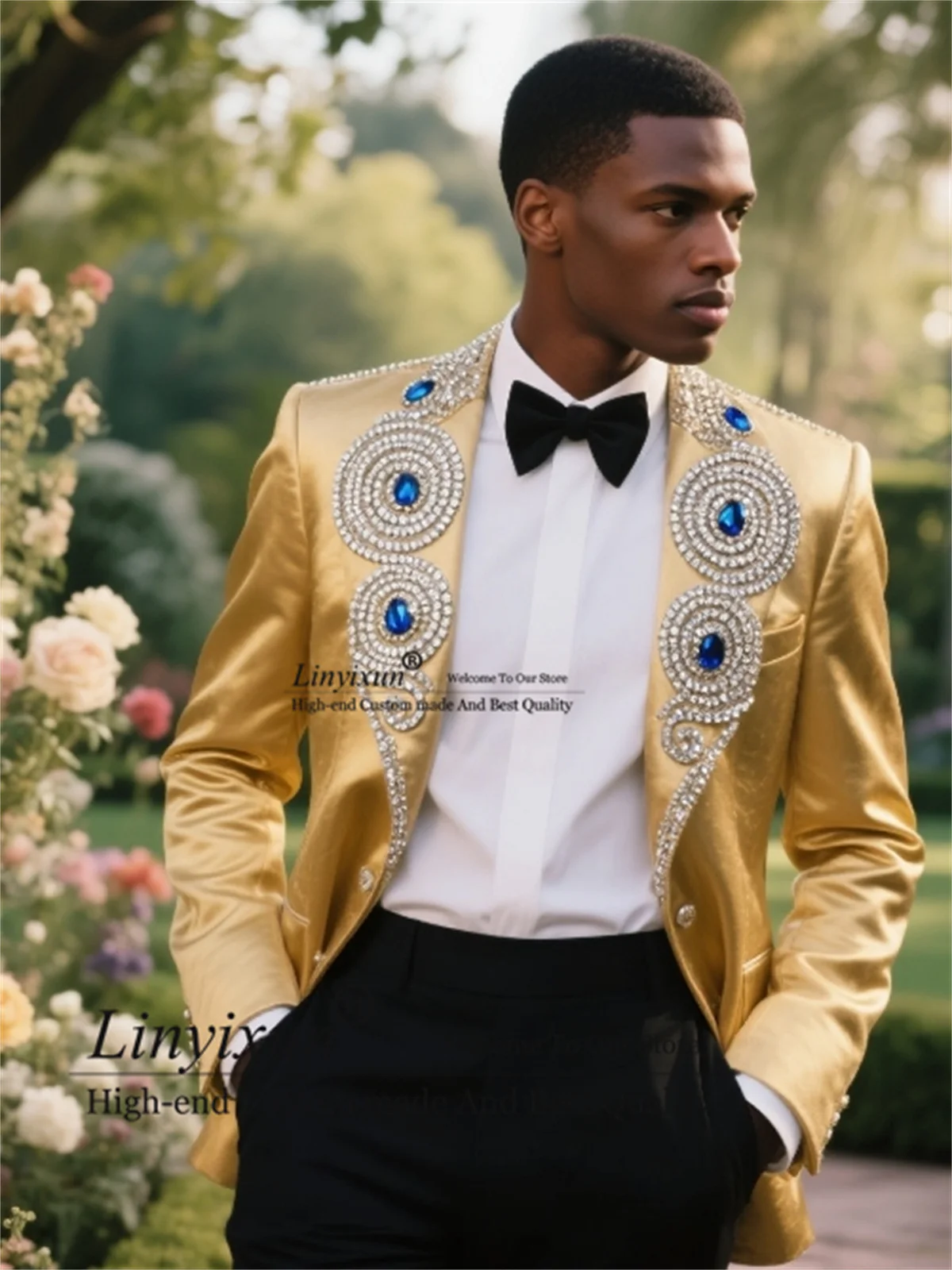 Glitter Diamond Beaded Wedding Suit For Men Customized Groom Tuxedos 2 Piece Sets Male Prom Blazers Slim Fit trajes para hombre
Glitter Diamond Beaded Wedding Suit For Men Customized Groom Tuxedos 2 Piece Sets Male Prom Blazers Slim Fit trajes para hombre