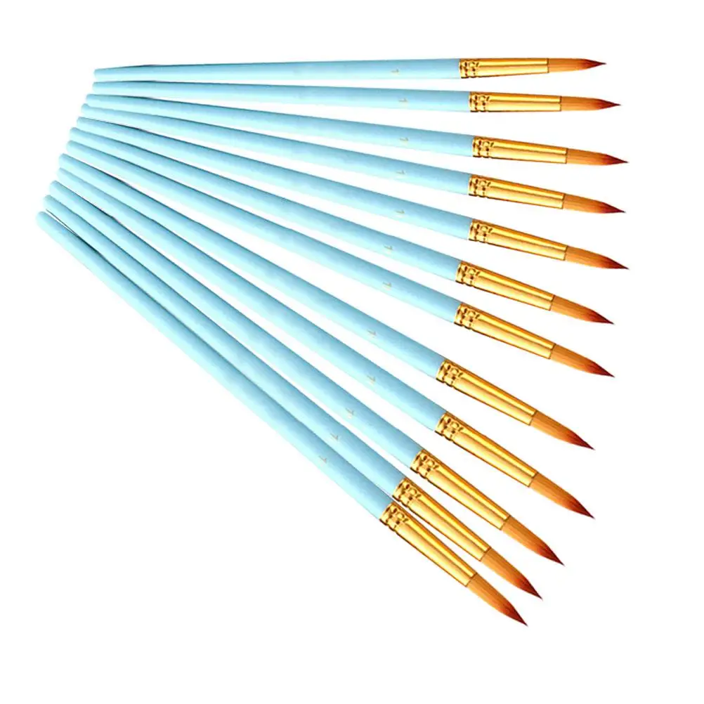 12 Pcs Paint Brushes Set Durable Nylon Bristles Wooden Handles Watercolor Brush Detail Set Painting
12 Pcs Paint Brushes Set Durable Nylon Bristles Wooden Handles Watercolor Brush Detail Set Painting