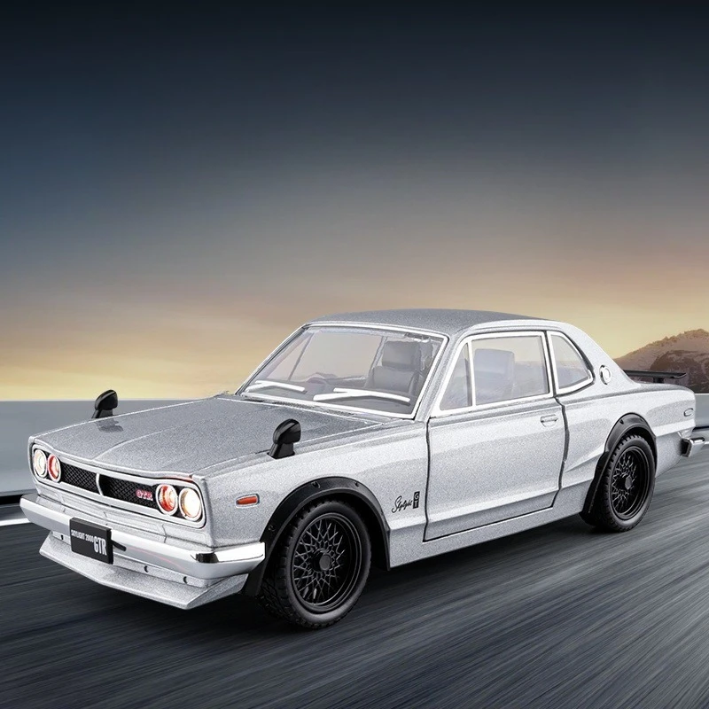 Simulation 1/22 Scale Hakosuka Skyline 2000 GT R Alloy Car Model Sound Light Collection Miniature Voiture Home Decor Toy Vehicle
Simulation 1/22 Scale Hakosuka Skyline 2000 GT R Alloy Car Model Sound Light Collection Miniature Voiture Home Decor Toy Vehicle