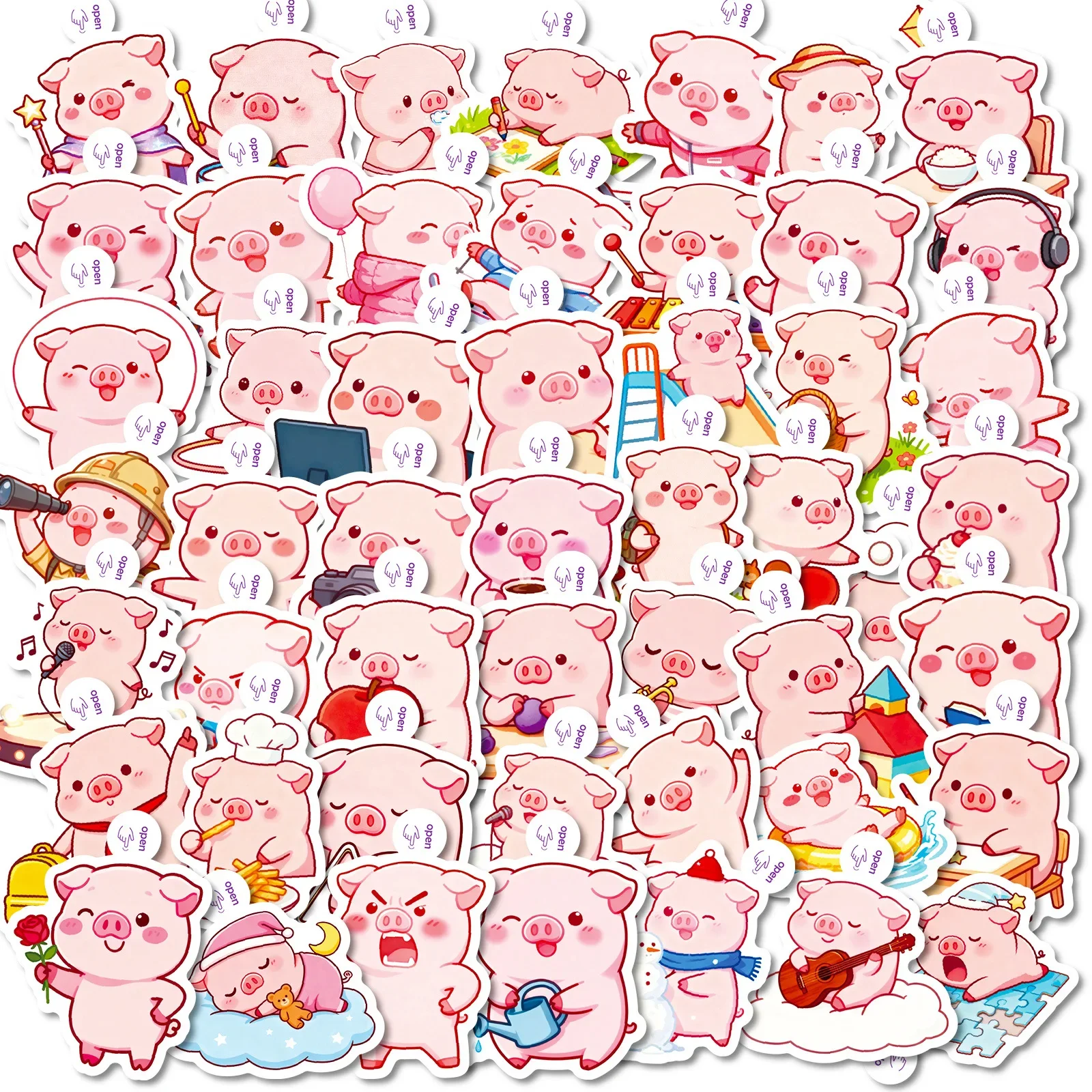 10/50PCS Cute Little Pink Pig Graffiti Stickers Kawaii Animal Cartoon Decal DIY Notebook Phone Guitar Scrapbook Suitcase Kid Toy
10/50PCS Cute Little Pink Pig Graffiti Stickers Kawaii Animal Cartoon Decal DIY Notebook Phone Guitar Scrapbook Suitcase Kid Toy