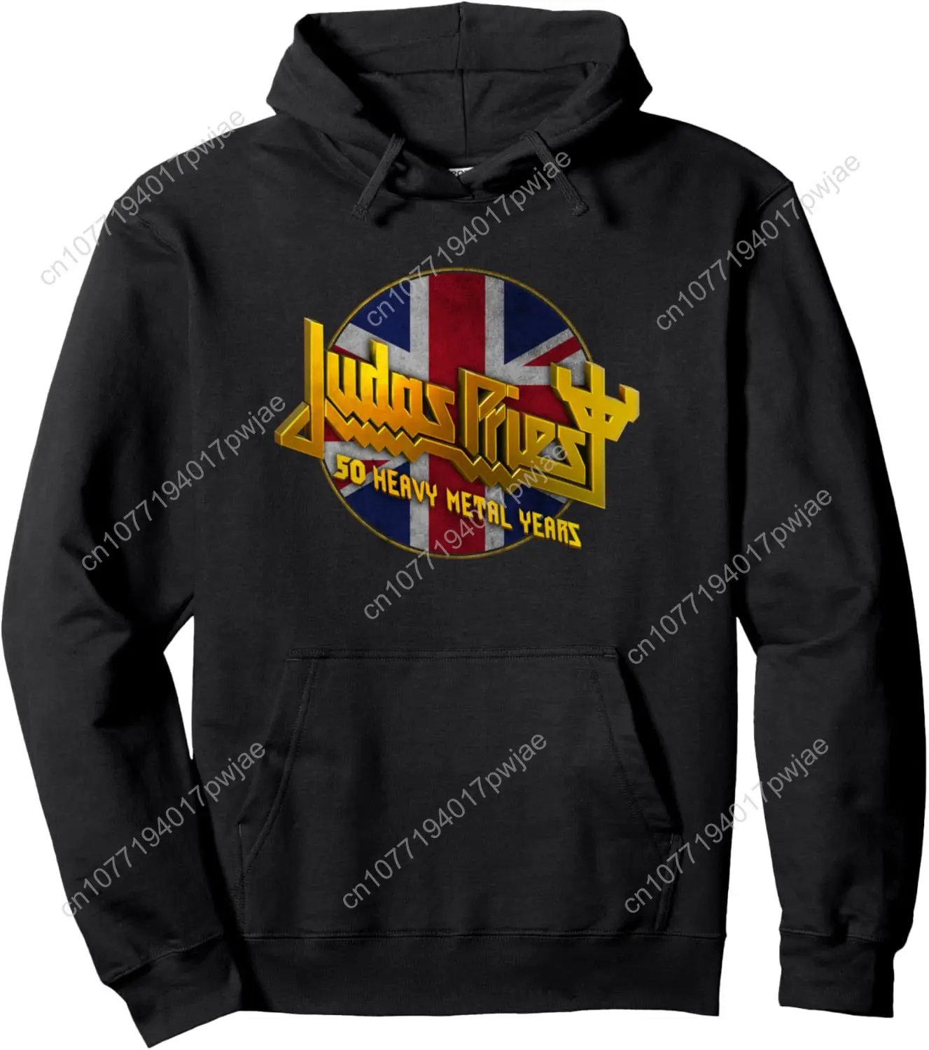 Judas Priest – 50 Years Union Jack Circle Pullover Hoodie
Judas Priest – 50 Years Union Jack Circle Pullover Hoodie